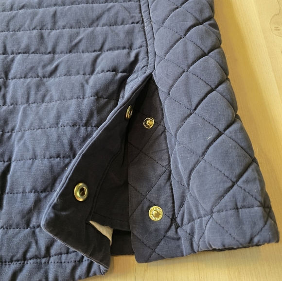 Vineyard Vines Navy Blue Suede Quilted Hunting Vest Size X-Small - Picture 5 of 12